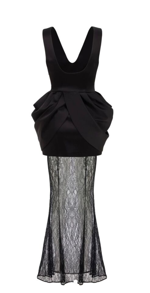 Ardor Satin Lace Dress Suit