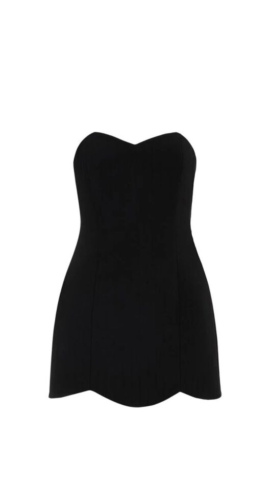 Velma Black Dress with Shiffon Skirt