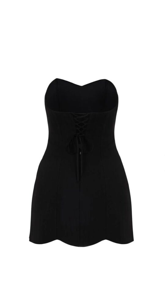 Velma Black Dress with Shiffon Skirt