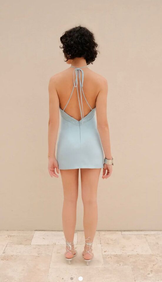 Vereno Low Cut Short Dress