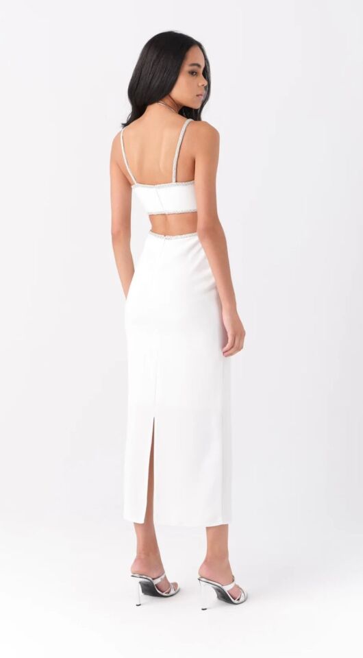 Luna Midi Dress in White