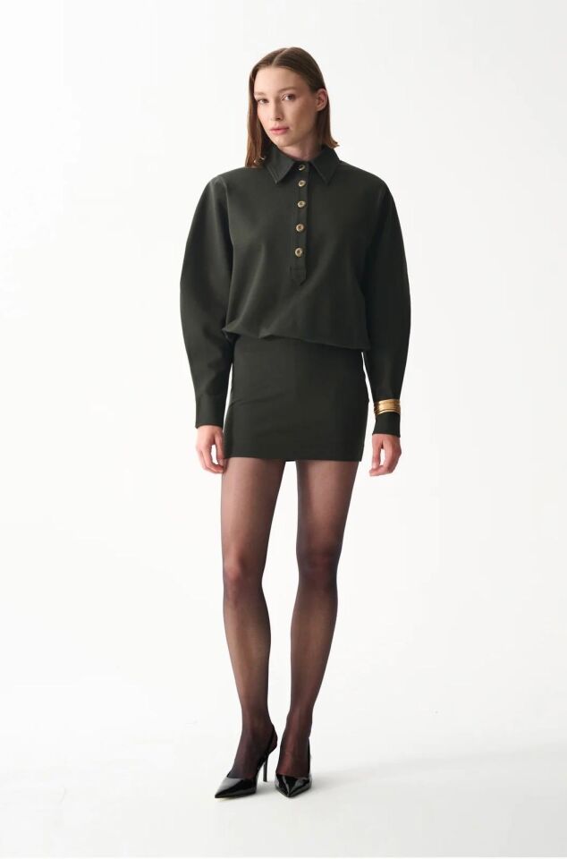 Lucky Elbise Koyu Yeşil