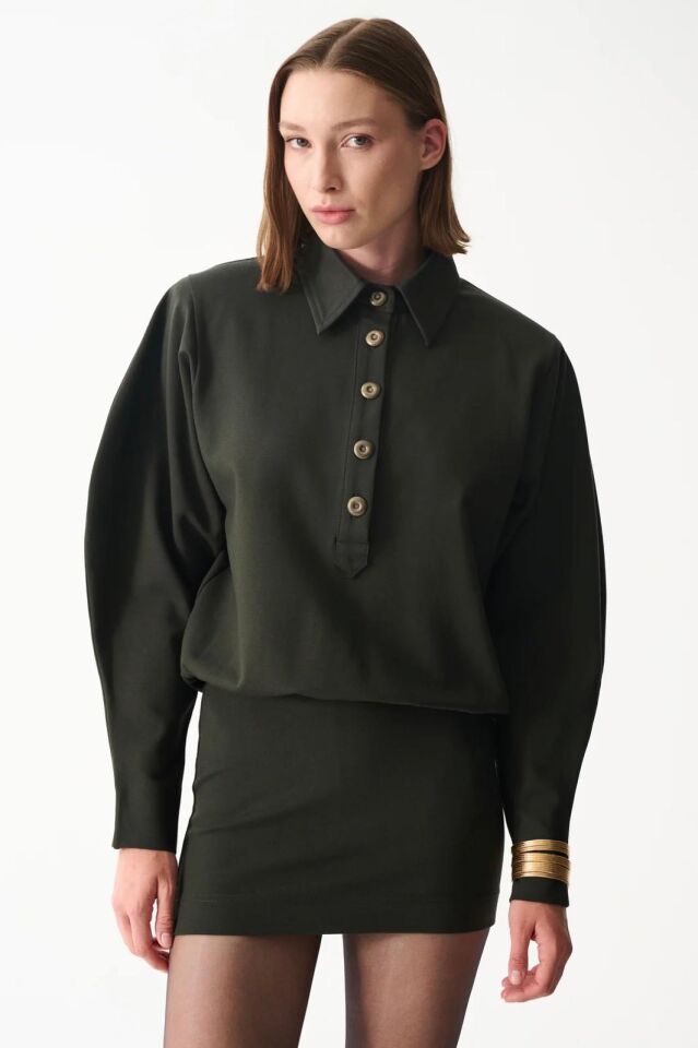 Lucky Elbise Koyu Yeşil