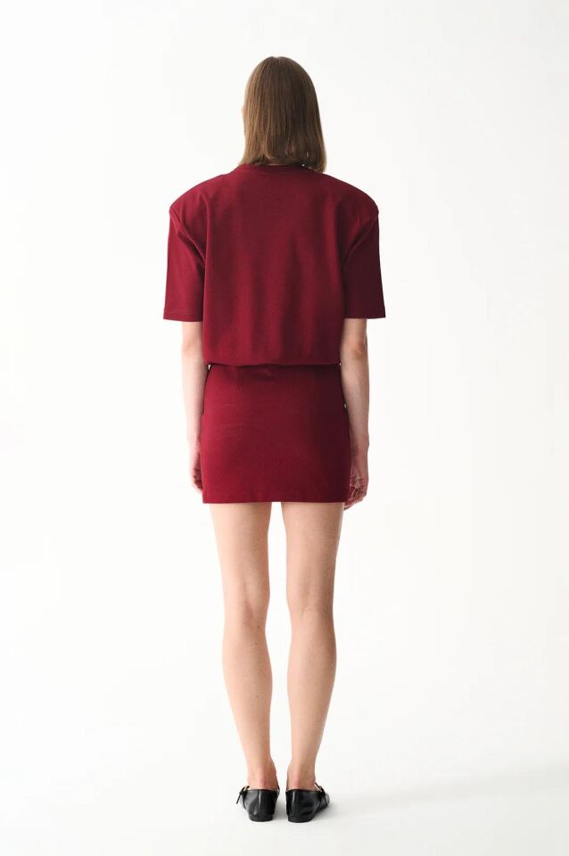 Miu T-Shirt Elbise / Bordo