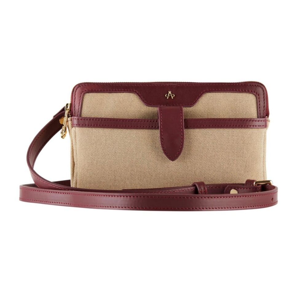 Tokyo Omuz Çantası Kanvas - Bordo