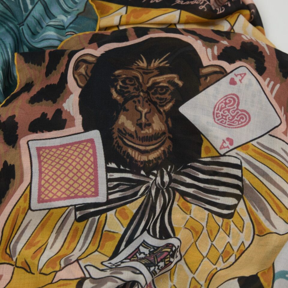 Maymun ve Leopar / Sarı