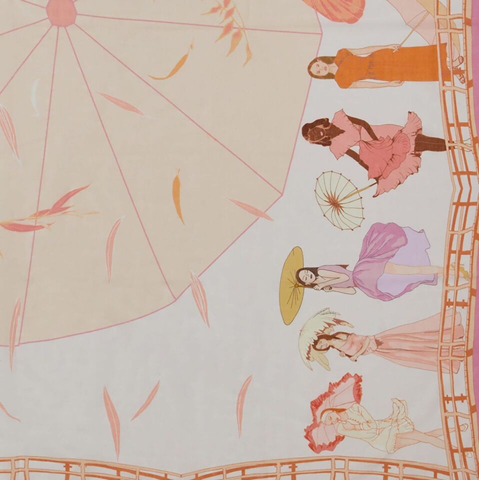 Söğütlerdeki Rüzgar / Pembe / 90x90