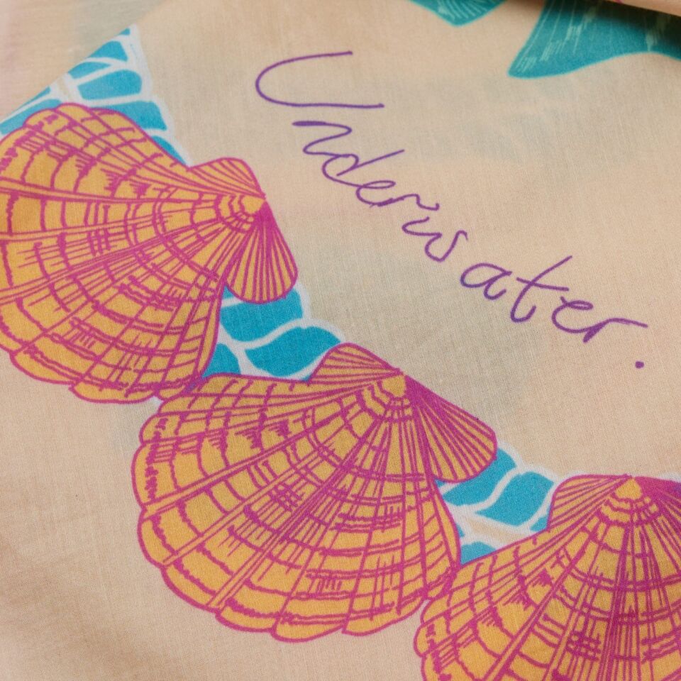 Sualtı / Bej ve Turuncu / 140x140