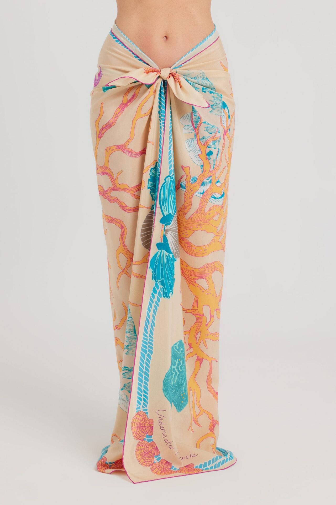 Sualtı / Bej ve Turuncu / 140x140