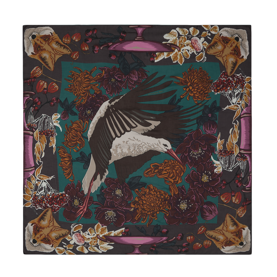 Tilki ve Leylek / Erik ve Kahverengi / 90x90