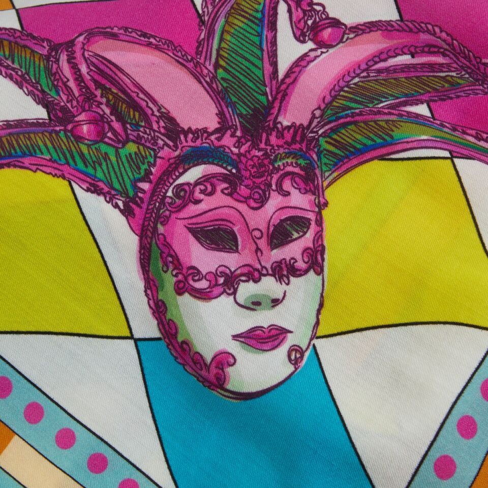 Venedik Maskeli Balosu / Mor ve Sarı / 140x140