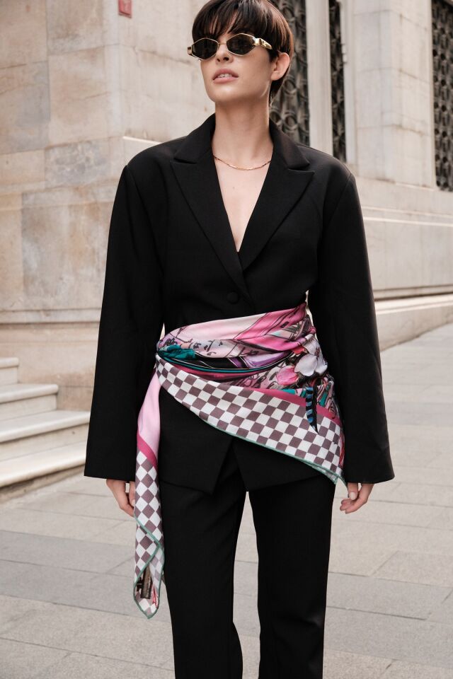 Venedik'te Gondol / Pembe / 140x140