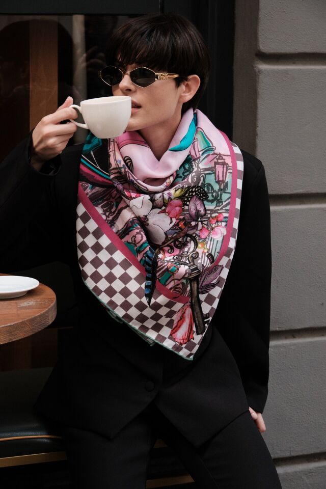 Venedik'te Gondol / Pembe / 140x140