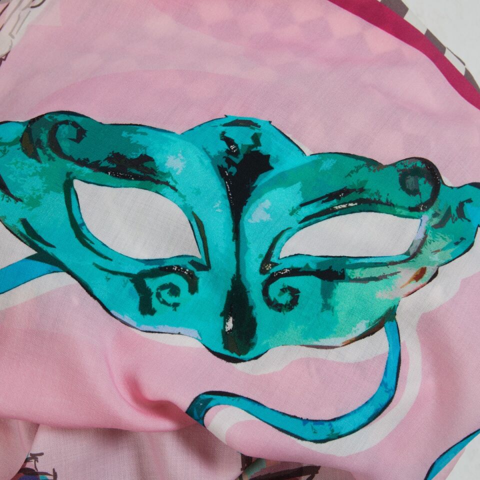 Venedik'te Gondol / Pembe / 140x140