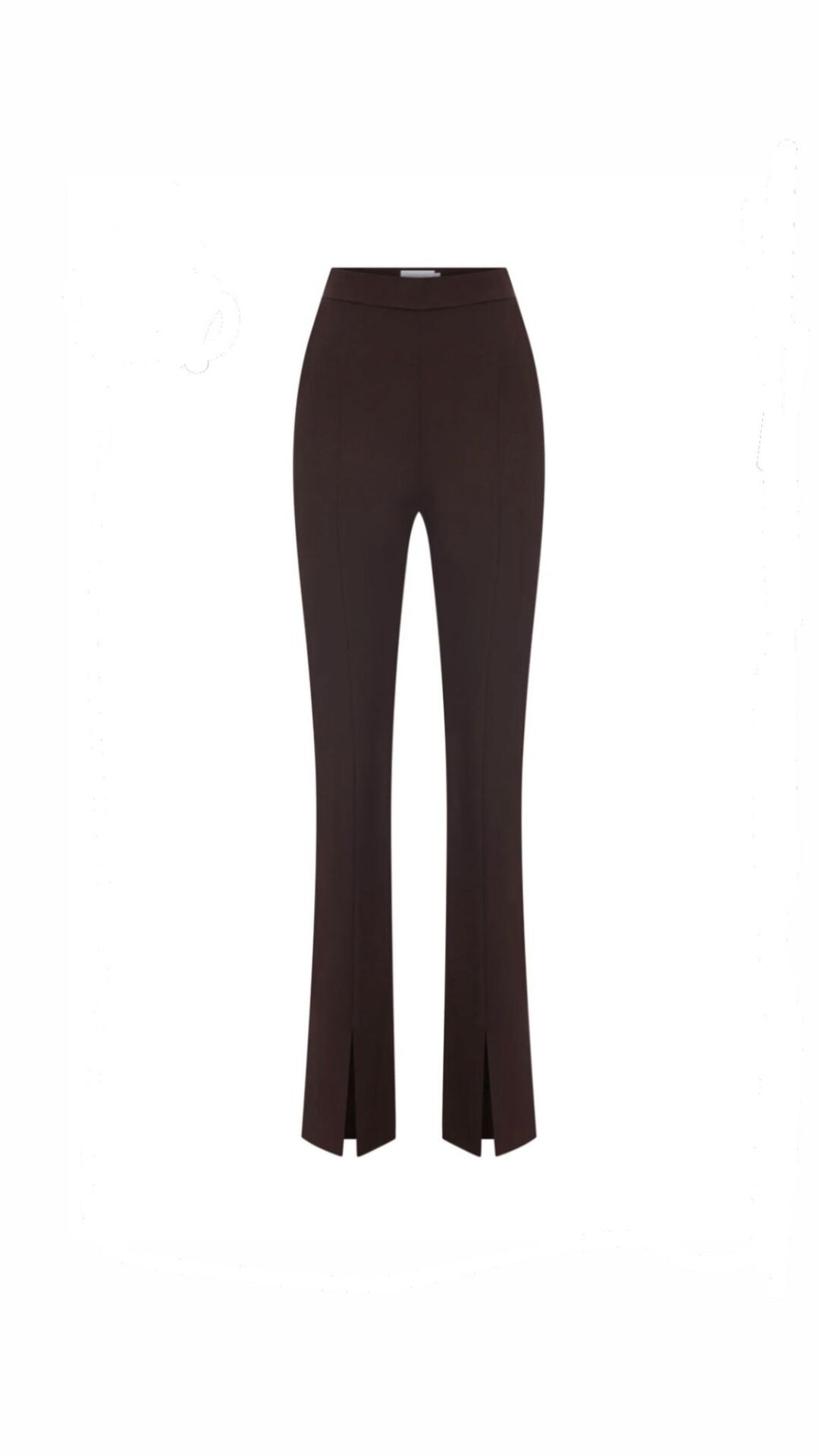 Janine Trousers With Slit In Chocolate Brown