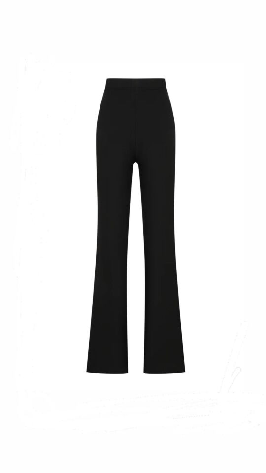 Janine Trousers With Slit In Black