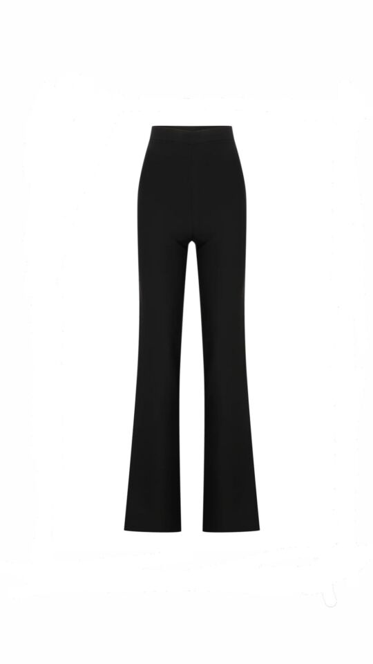 Janine Trousers With Slit In Black