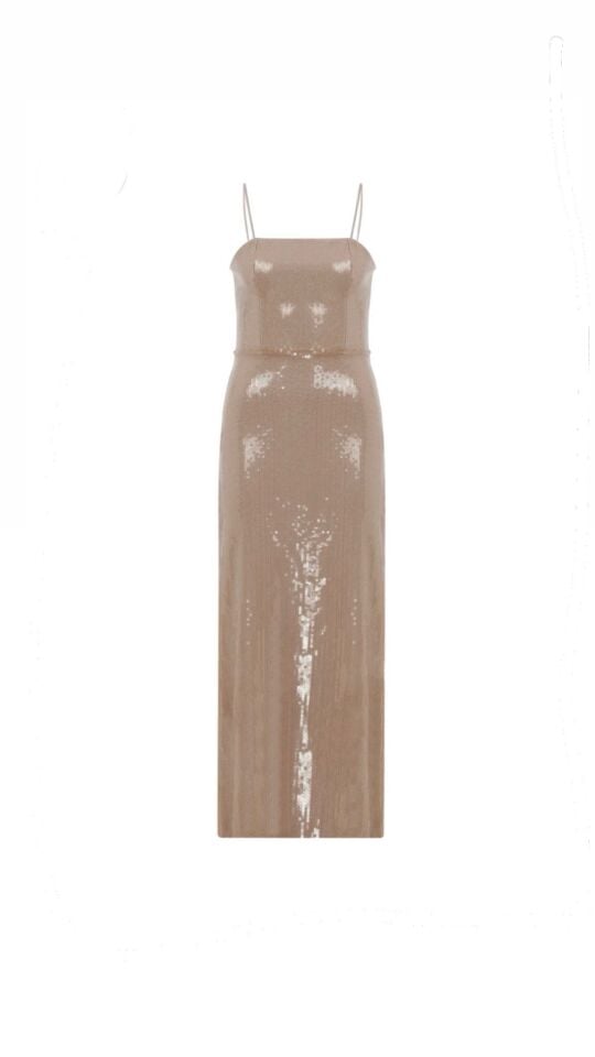 Sia Gown In Smoke Sequin
