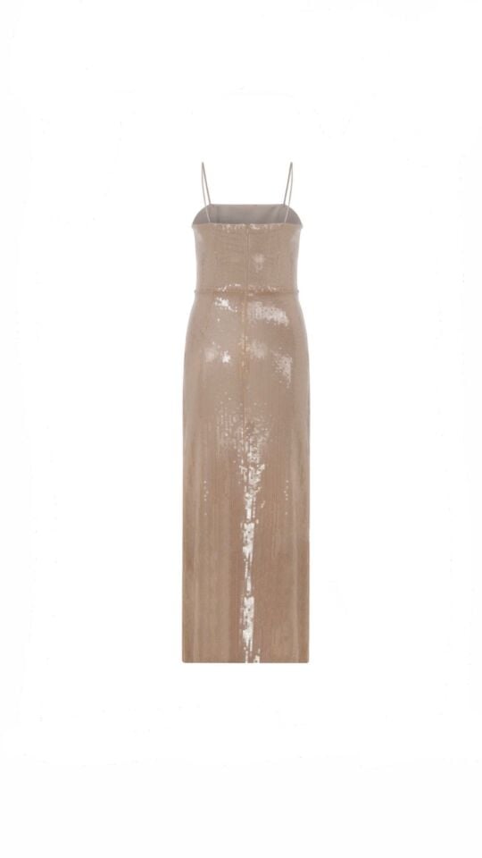 Sia Gown In Smoke Sequin