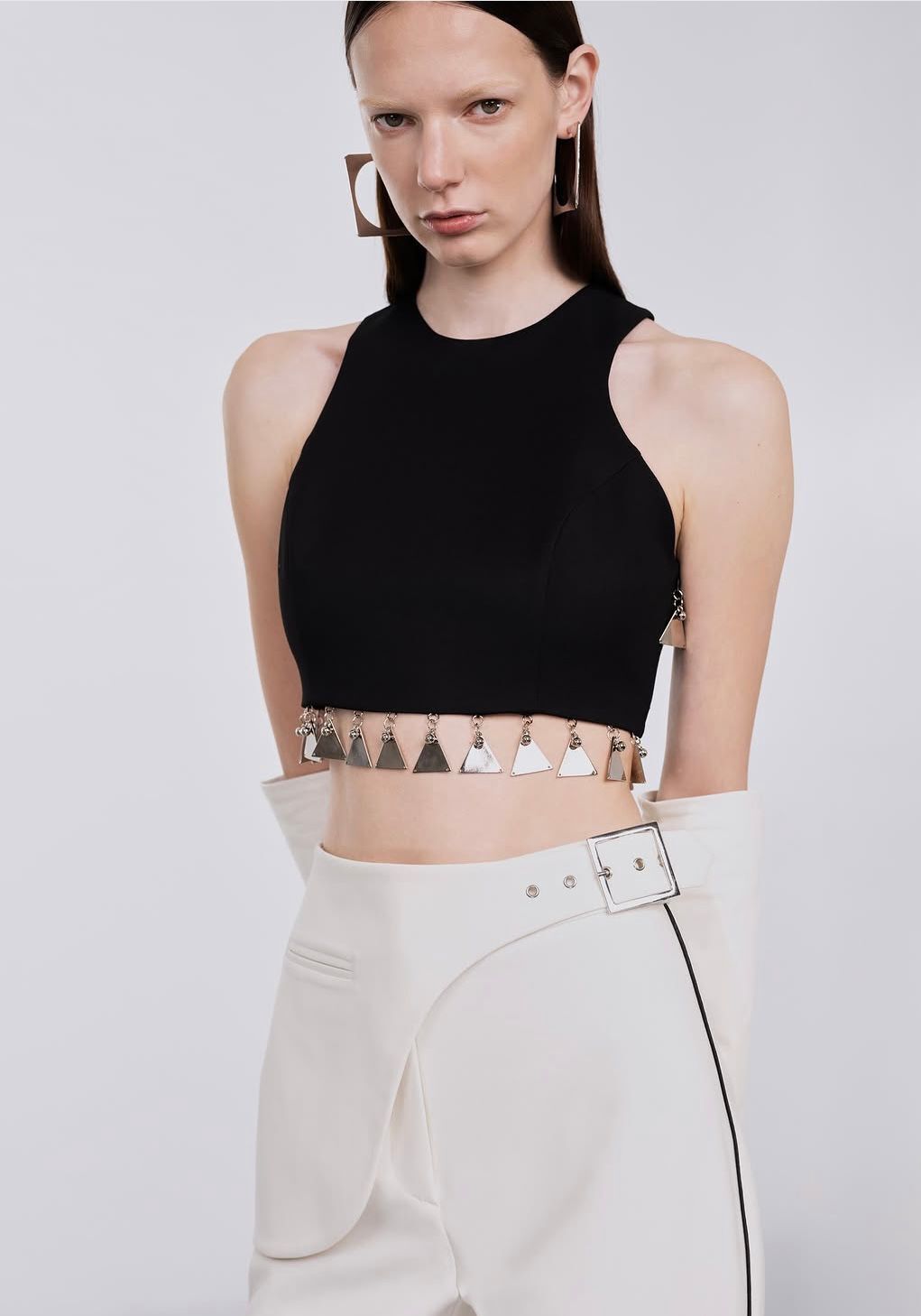 Aimee Metal Crop Top
