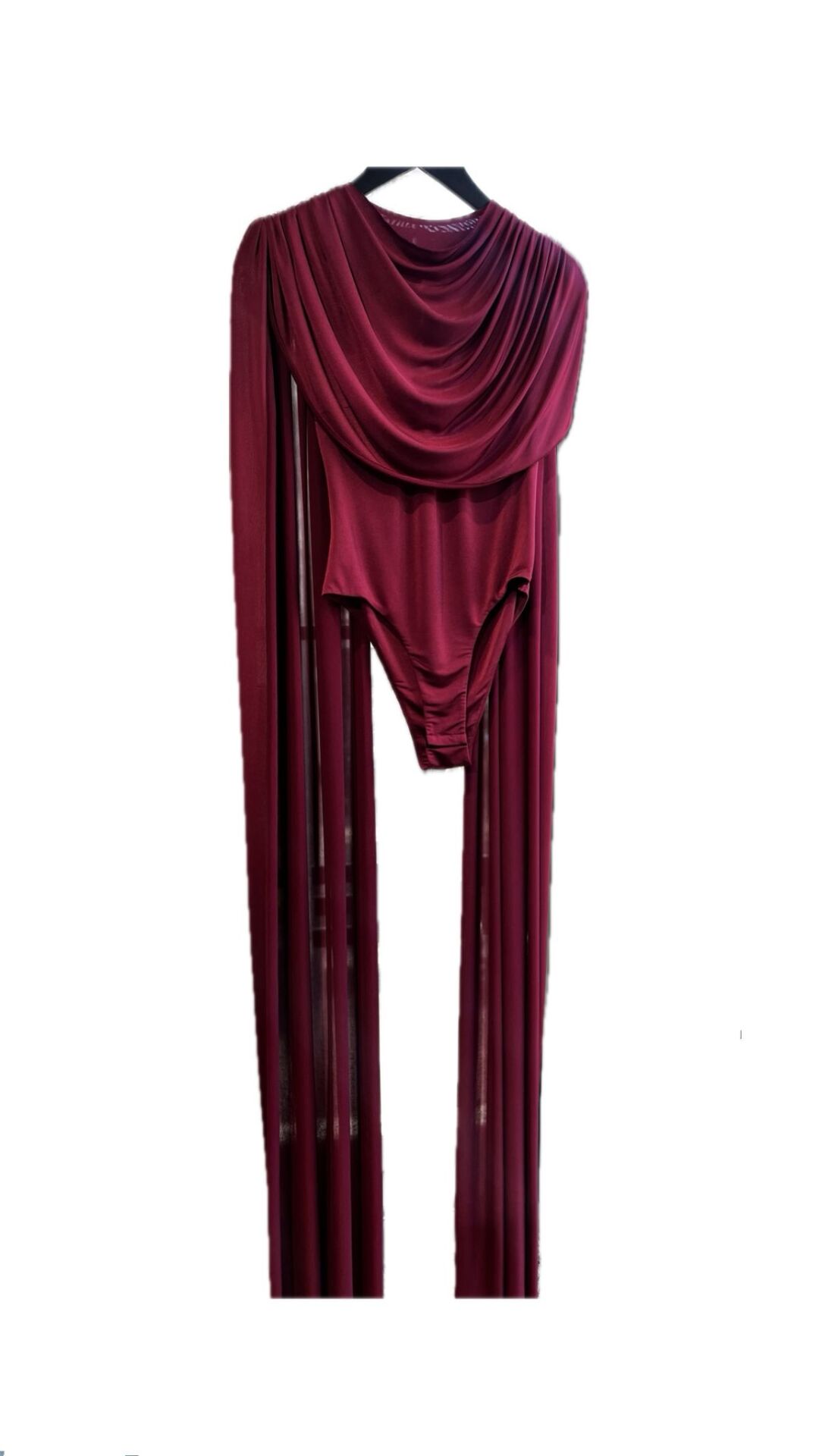 Jasper Top With Scarf Detail - Bordo