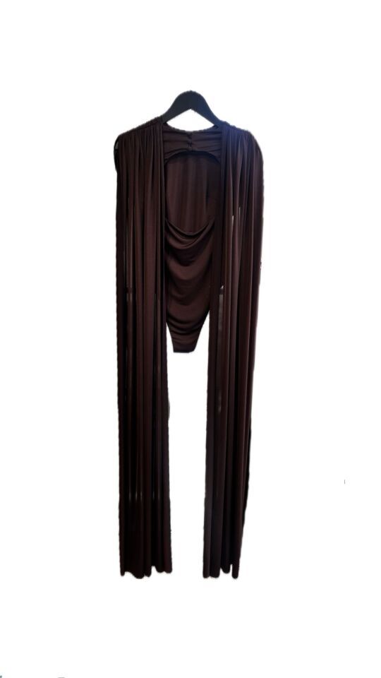 Jasper Top With Scarf Detail - Kahverengi