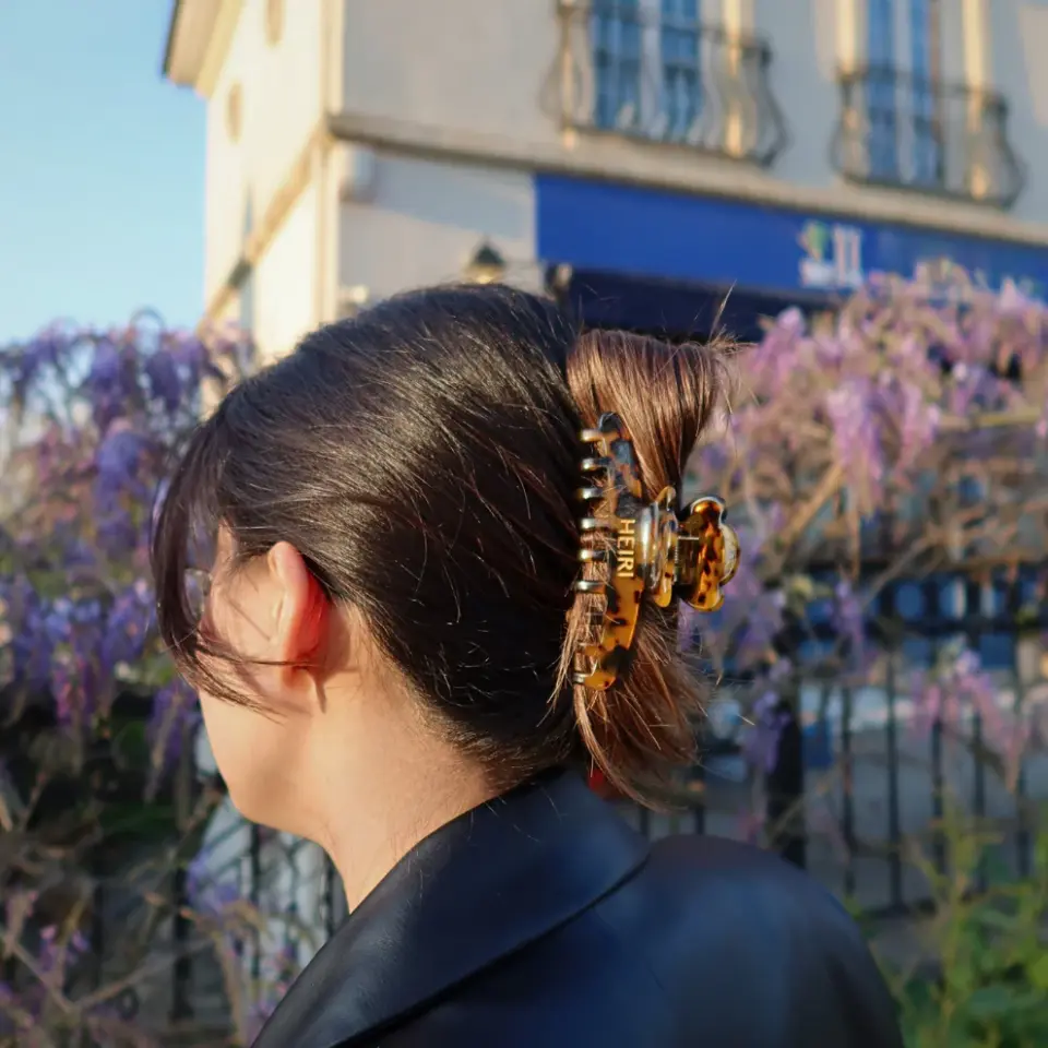 Fransız Kemik Toka Siyah Sarı