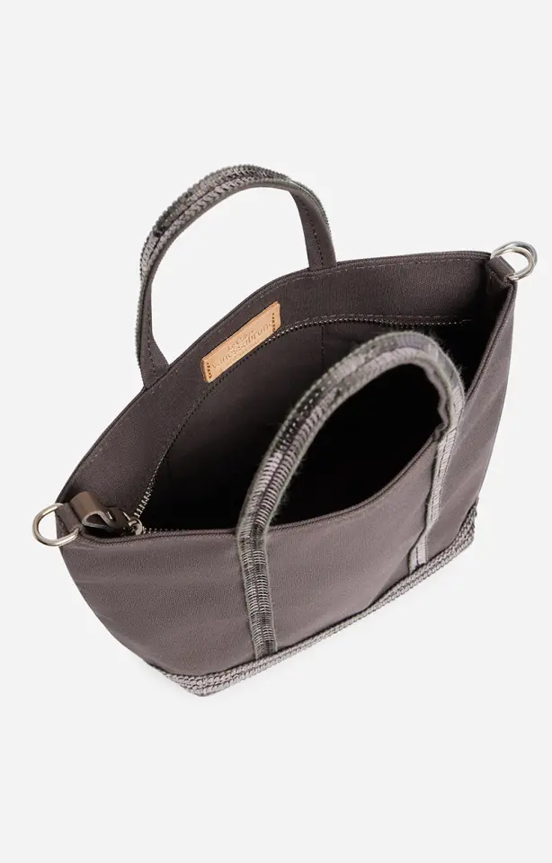 Kanvas Xs Fermuarlı Cabas Çanta Antrasit