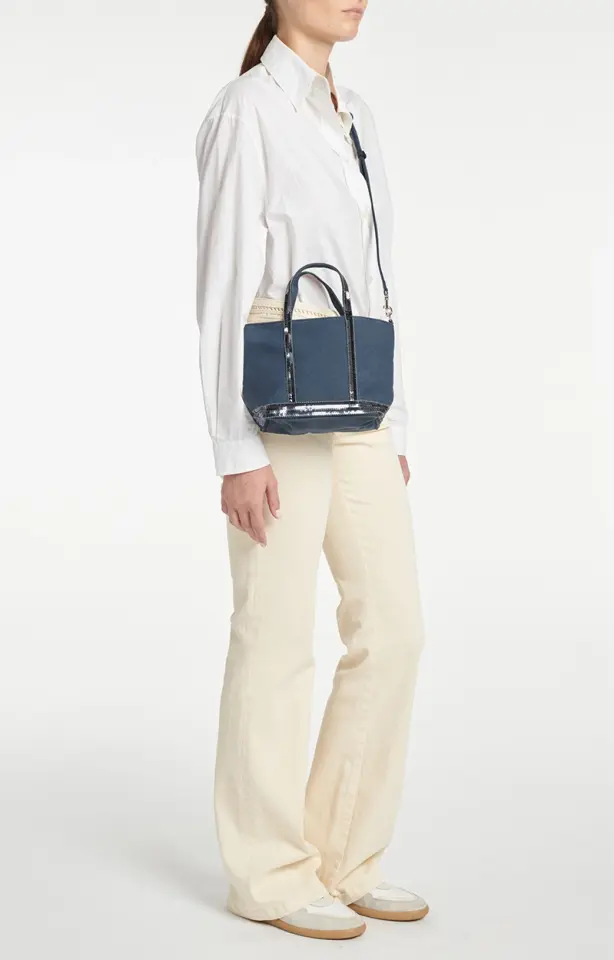 Kanvas Xs Fermuarlı Cabas Çanta Pirit