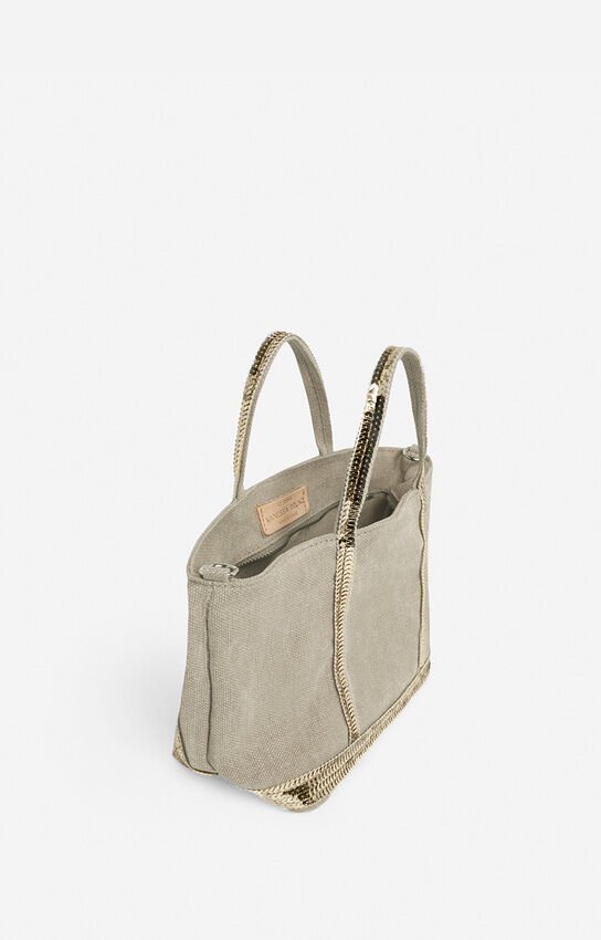 Keten Xs Fermuarlı Cabas Çanta Kum