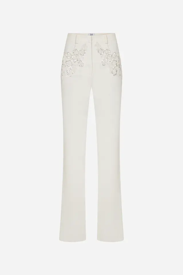 Erica - Trousers With Applique Detail