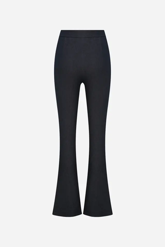 Odine – Denim Trousers With Front Slit