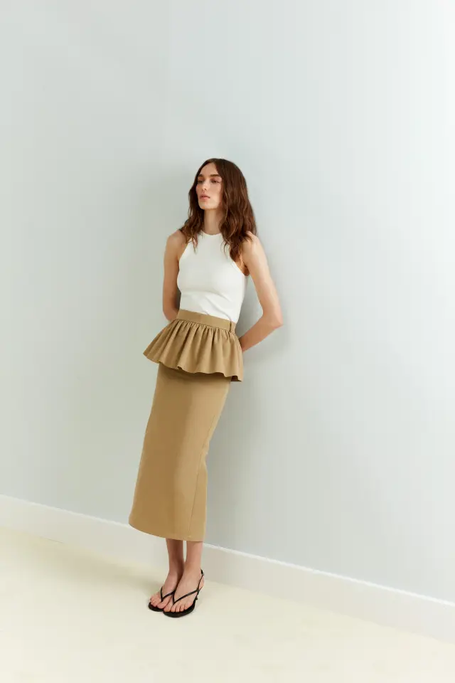 Rachel – Midi Skirt With Peplum