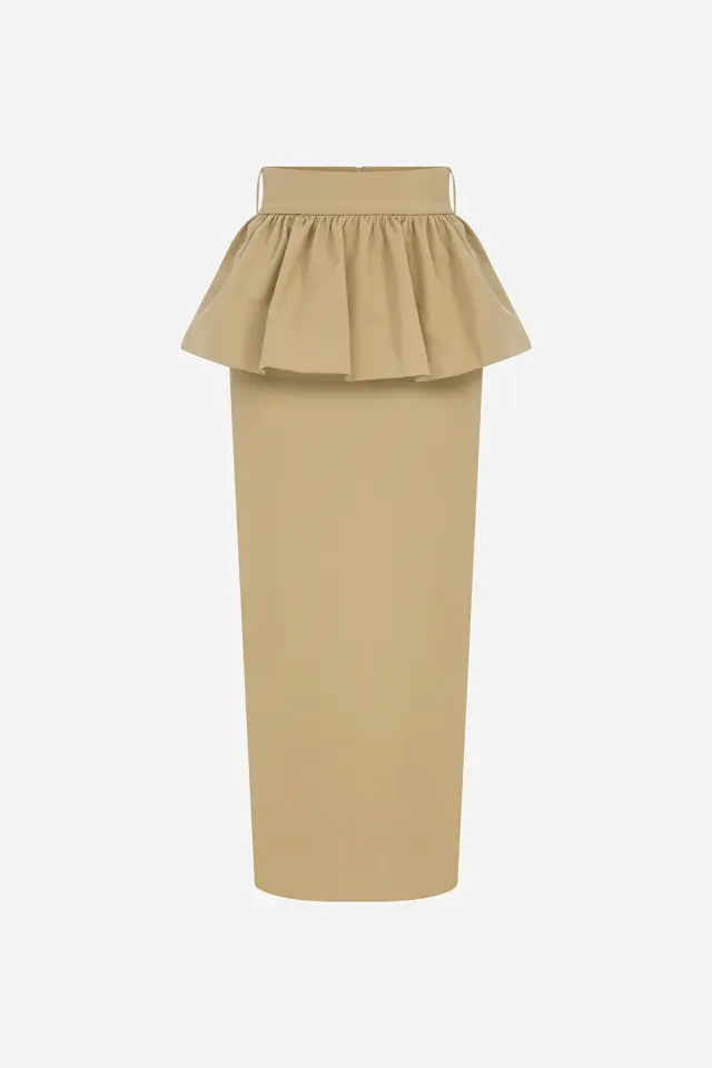 Rachel – Midi Skirt With Peplum