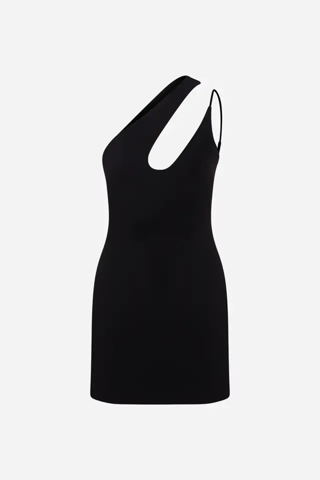Arna – One Shoulder U-Neck Mini Dress