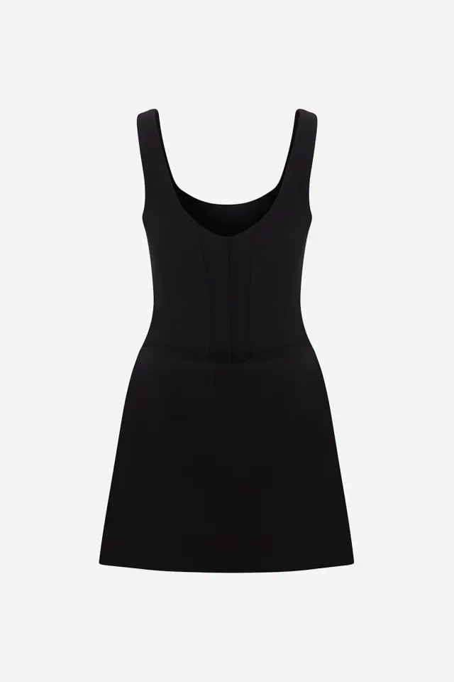 Nora – U-Neck Corset Detailed Mini Dress