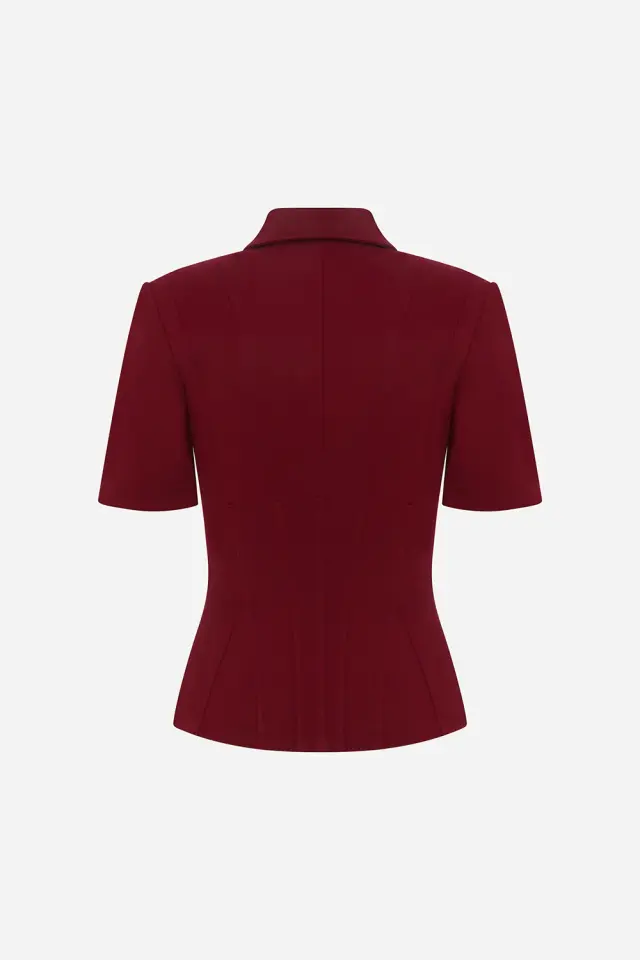 Kate – Polo Neck Corset Detailed T-Shirt