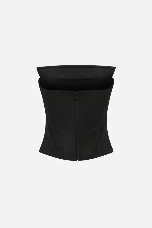 Yuan – Strapless Corset In Black